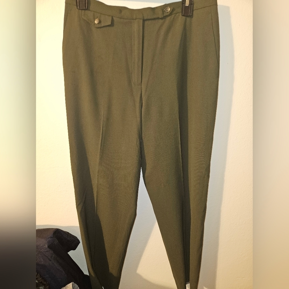 Lauren Womans Green Fully Lined Pants
